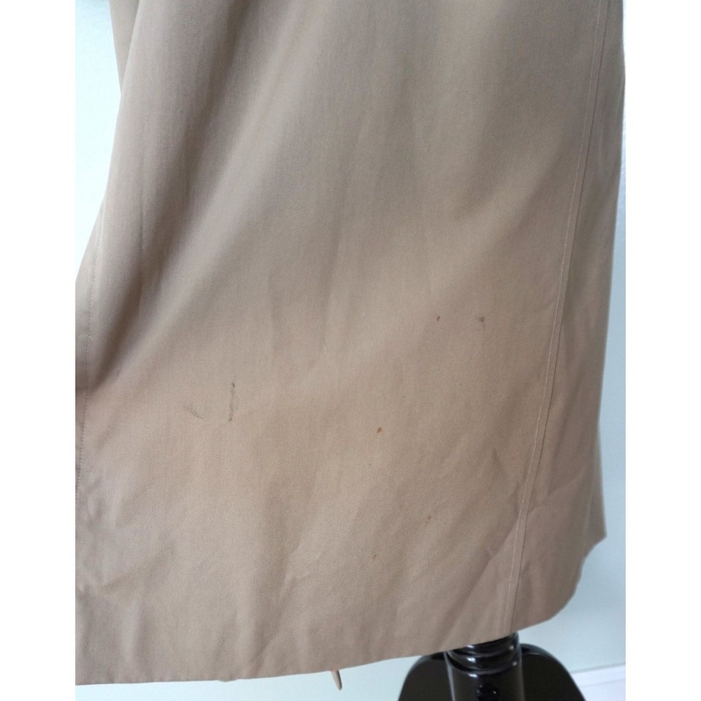 Vtg BURBERRYS' Khaki Nova Long Trench Coat Size 8 - Picture 7 of 8